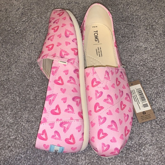 TOMS Belmont Heart Print Slip-on Sneaker In Parfait Pink Hearts Print - Picture 5 of 8